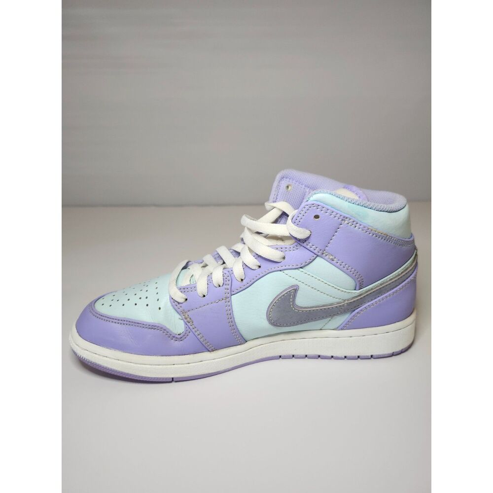 Jordan Air Jordan 1 Mid Men’s Purple Blue 9.5 Athletic Sneaker Streetwear - Picture 7 of 16